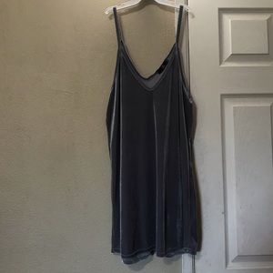 Gray velvet dress